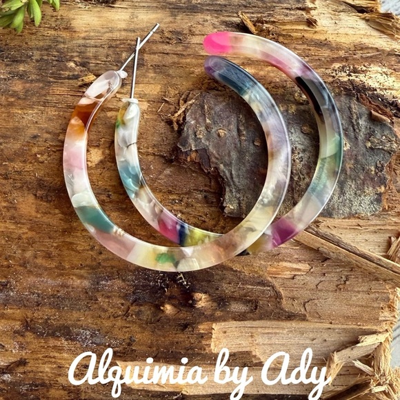 Alquimia Multicolor Hoop Earrings - Picture 1 of 1